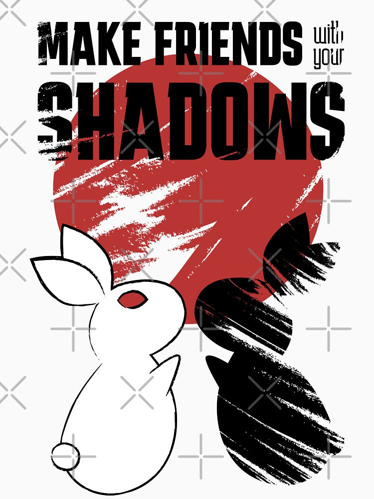 Make Friends With Your Shadows – Dark Rabbit Illustration with Emotional Meaning by Helmina Groper