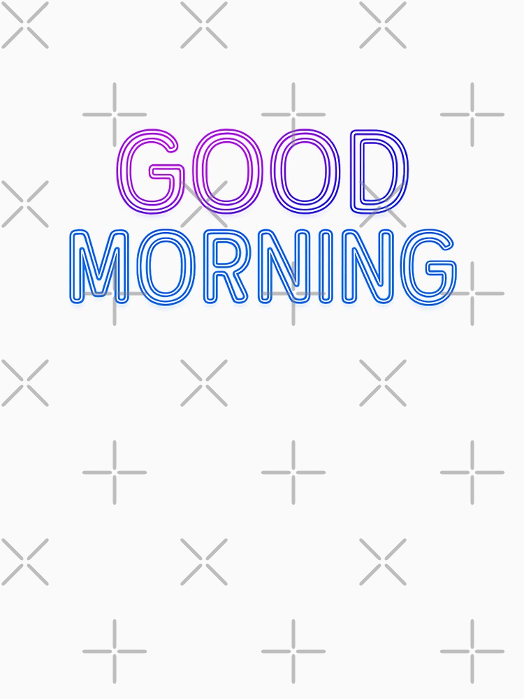 Good Morning – Neon Glow Typography Design by ArcadiaSilence