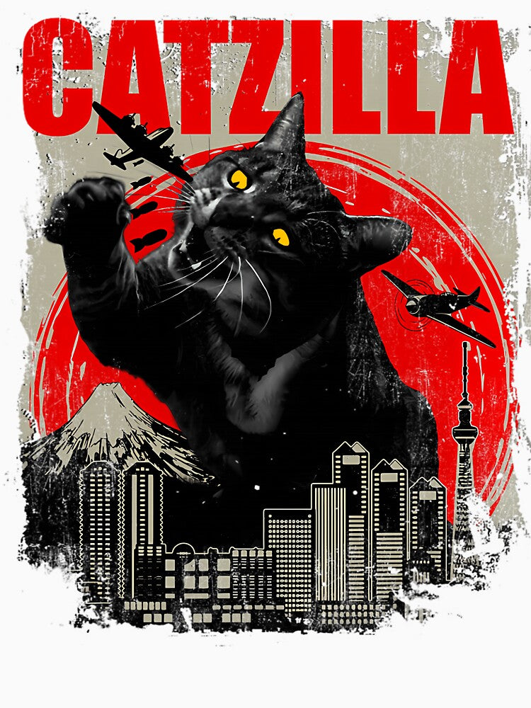 Catzilla - Funny Cat Lover Kitten Kitty Short Sleeve 	 Small by nnaqyuboeyl64