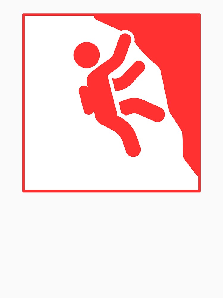 Rock Climbing Icon | Red Climber Graphic by Piising