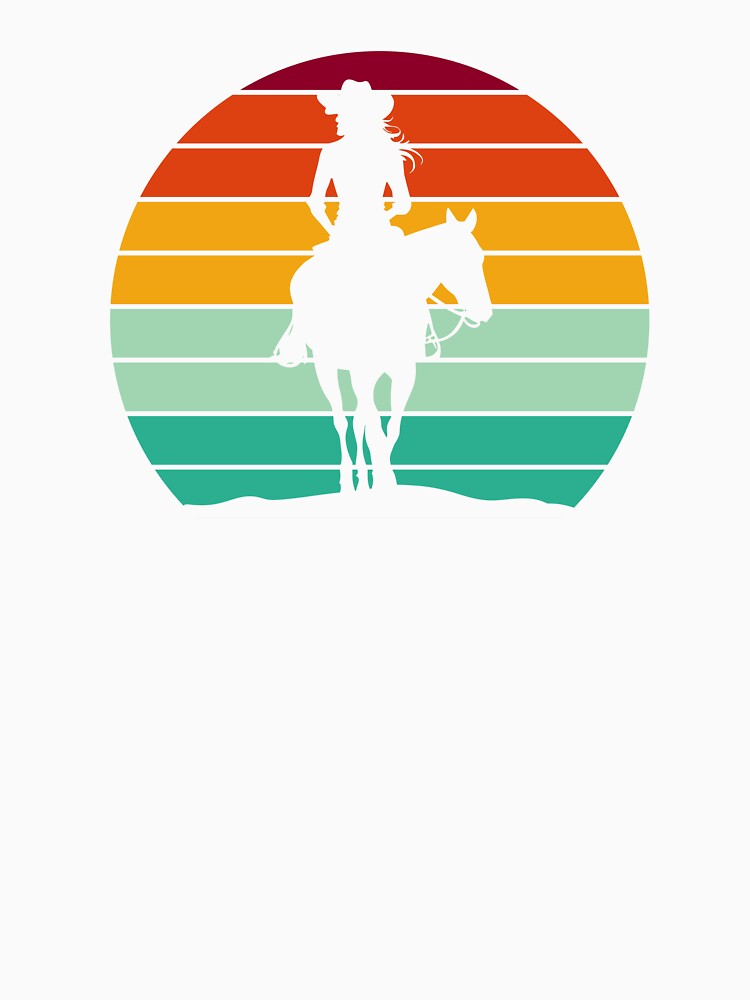 Funny Cowgirl Horse Raiding Quote, Women Vintage Western Graphic by aymanehammi