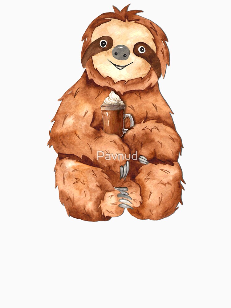 Sloth and Cup of Coffee by Pavnud