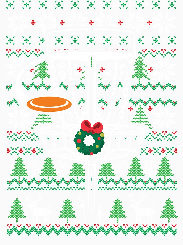 Disc Golf Frisbee Ugly Christmas Sweater Merry Discmas by BuynPose