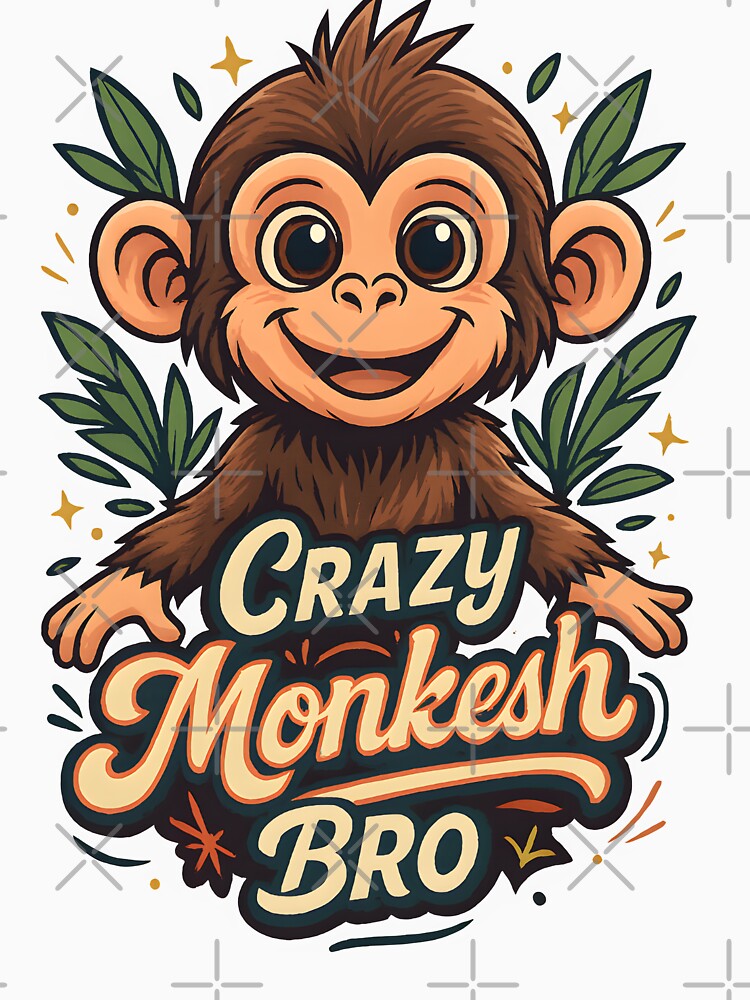 Crazy Monkesh Bro Design Art latest Design art collection ideal for thsirt, premium oversized hoodies and sweatshrits, by Holadiseno