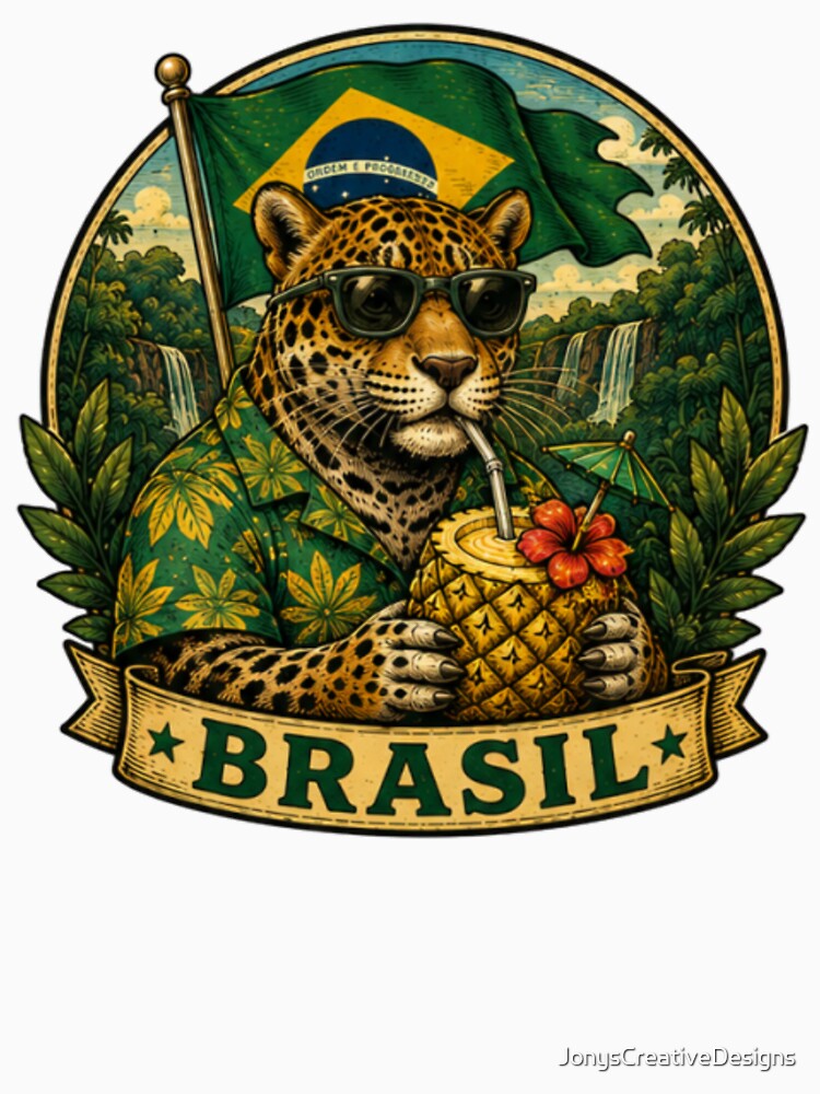 Cool Jaguar disfrutando de una Piña Colada by JonysCreativeDesigns