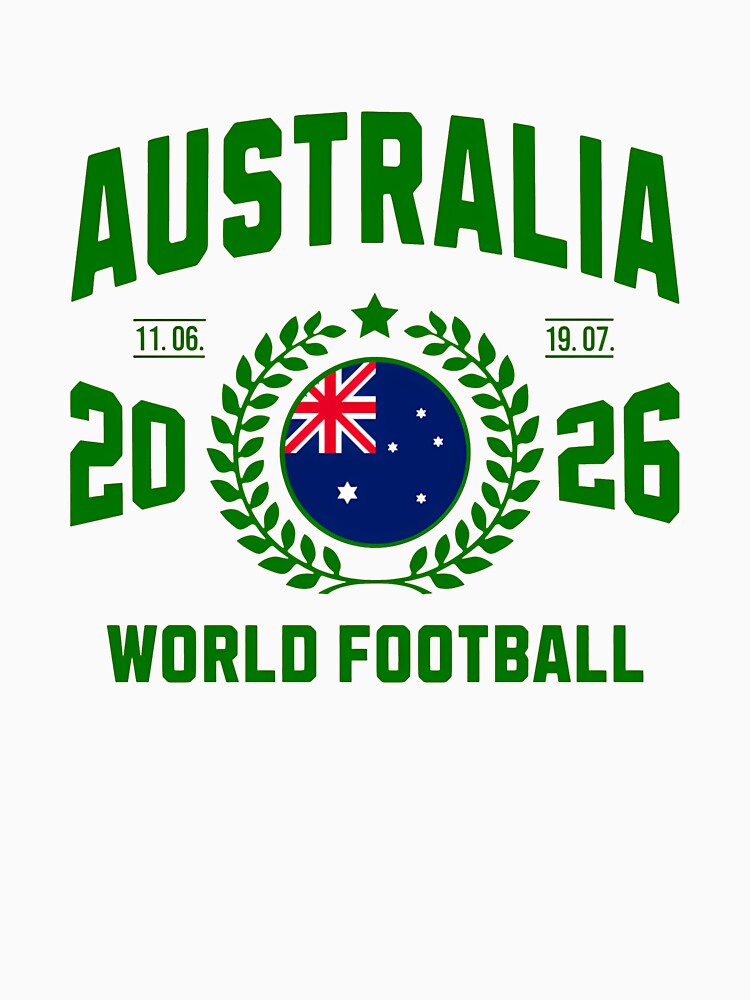 Australia Football Supporter 2026 Badge Design T-Shirt_84072626 by gidget-gadget