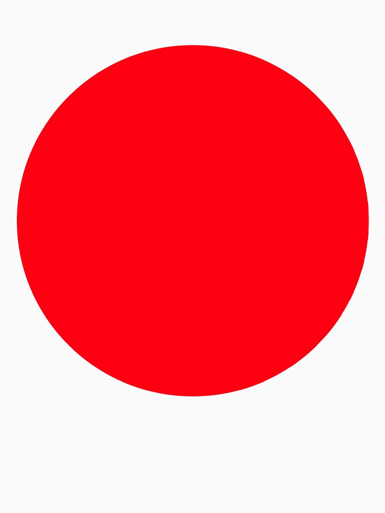 Minimalistic Rising Sun Japanese Flag Artwork by MakiMak