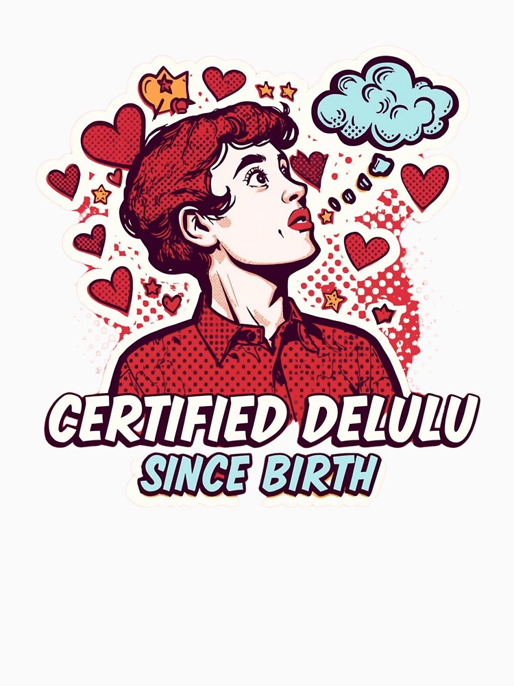 Certified delulu since birth| Delulu Is The Solulu Sticker | Funny Meme Aesthetic | In My Delulu Era 2026 | Kpop Delusional Girl Vibes v2 by CosmicNook1