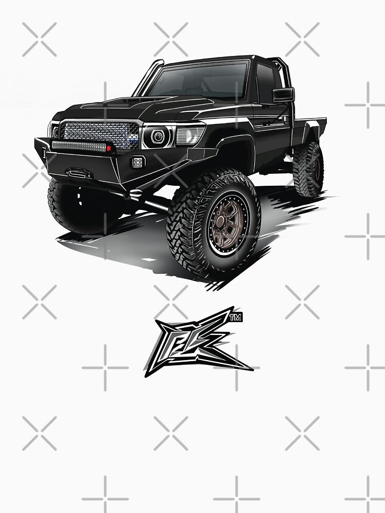 toyota land cruiser series 79 overland ute black by NaquashM