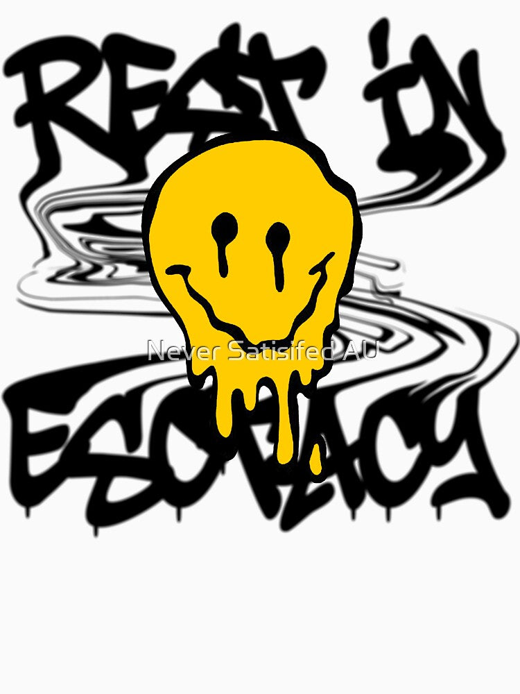 Rest In Ecstasy – Melting Smiley Graphic Tee by Never Satisifed AU