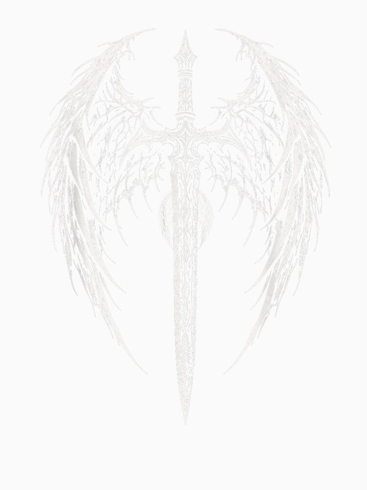 Sword Wings Angel Y2K Goth Grunge Alternative Aesthetic Design by kiralynstration
