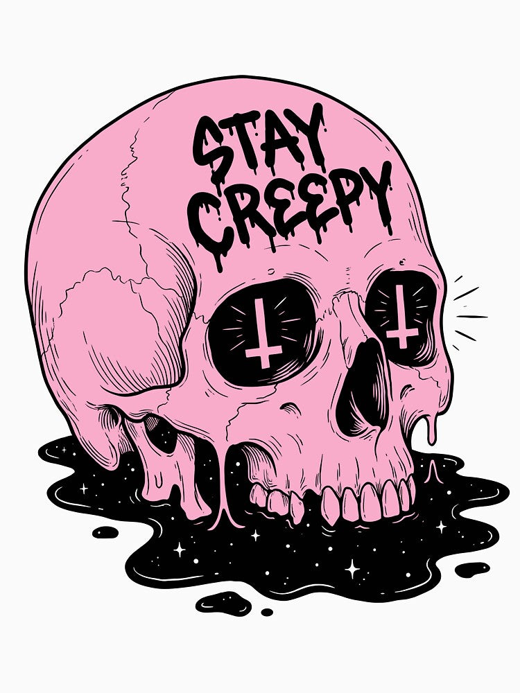 Pastel Pink Melting Skull Aesthetic - Pastel Goth by bapupa