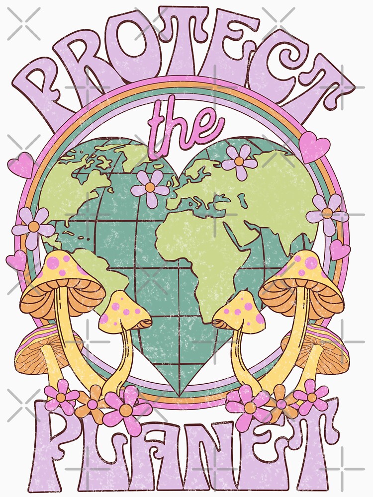 Protect the Planet Retro Earth Day by PUFFYP