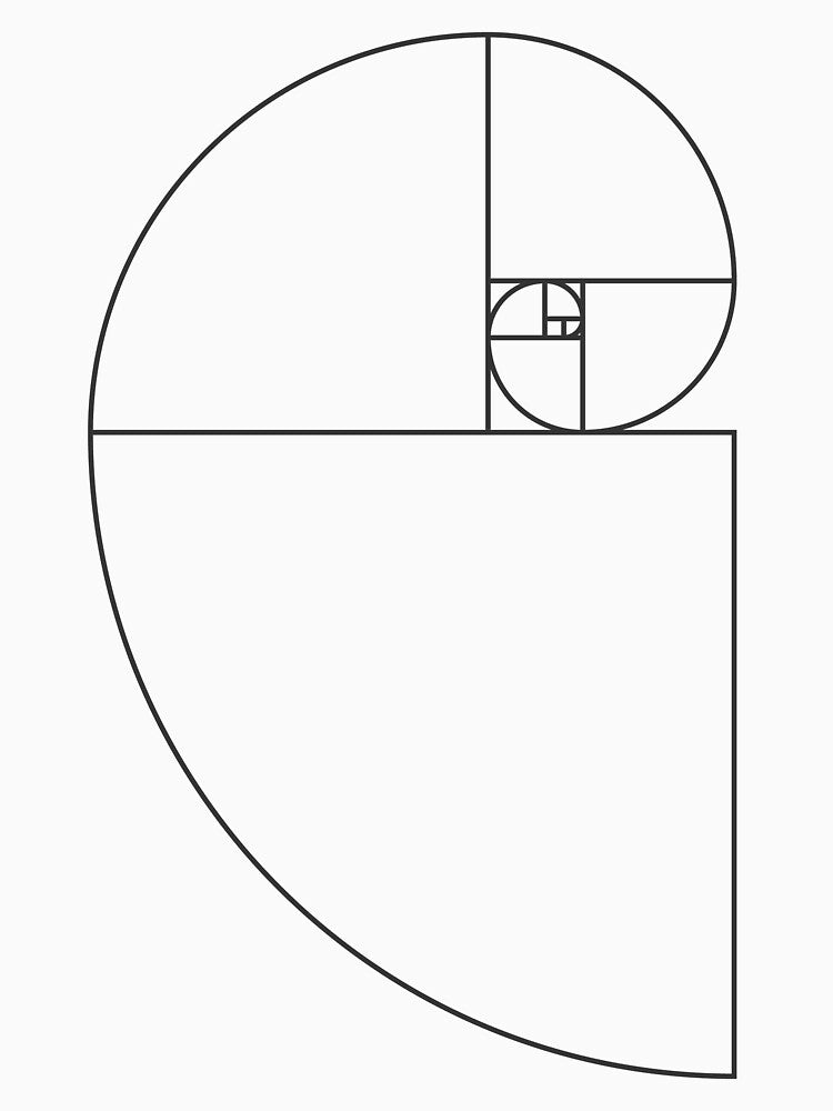 Golden Ratio Spiral - Sections Outline by joshdbb