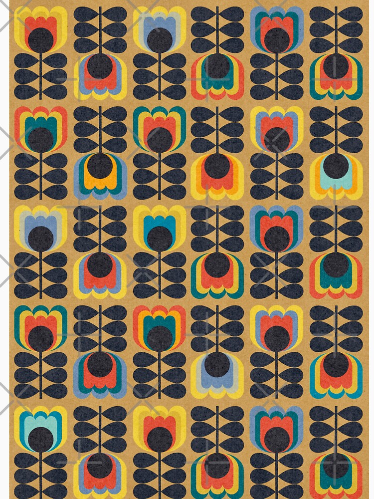 Retro Flowers Multi Pattern 2 by Gaëlle Konak Art