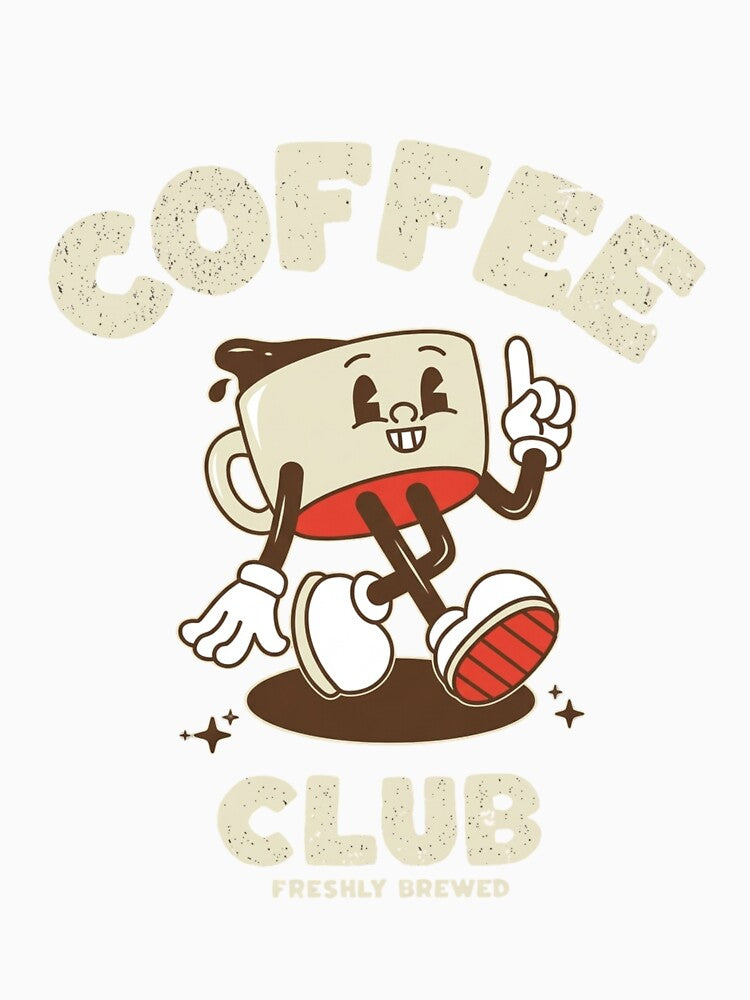 Coffee Club Retro Mug Mascot by Colorful-Garden