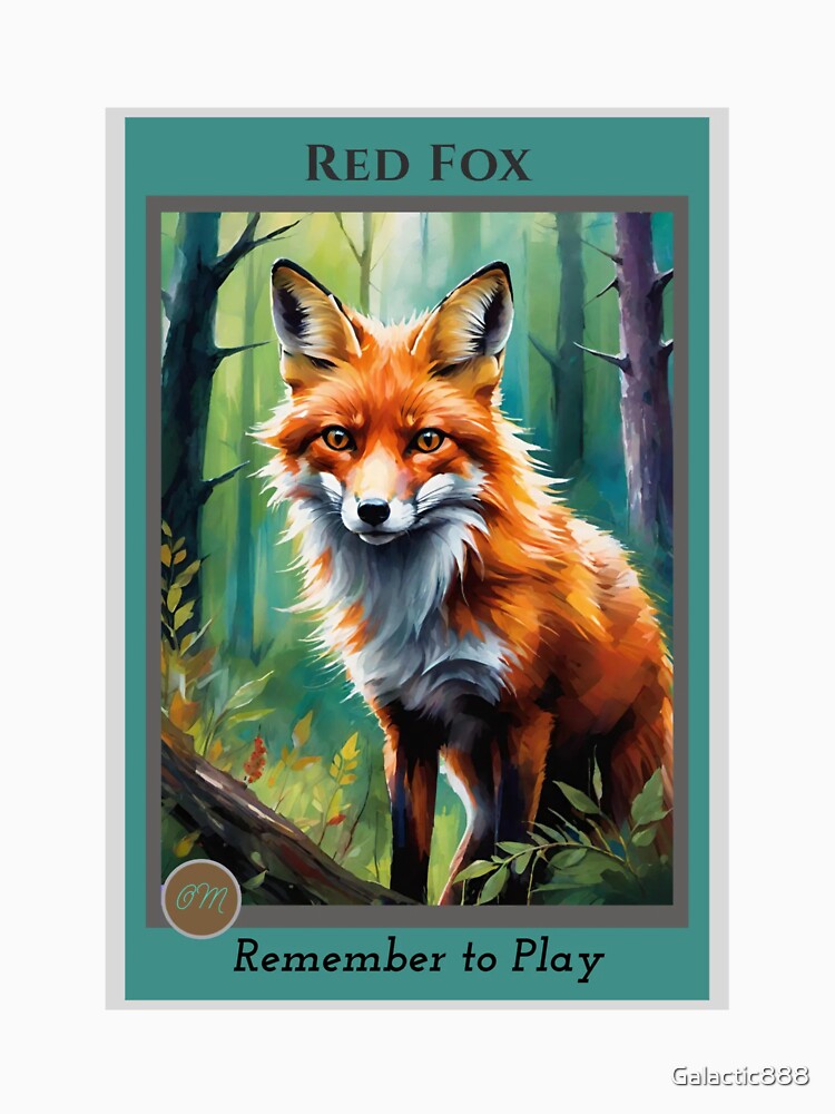 Red Fox – Remember to Play | Animal Totem Oracle Art by Galactic888