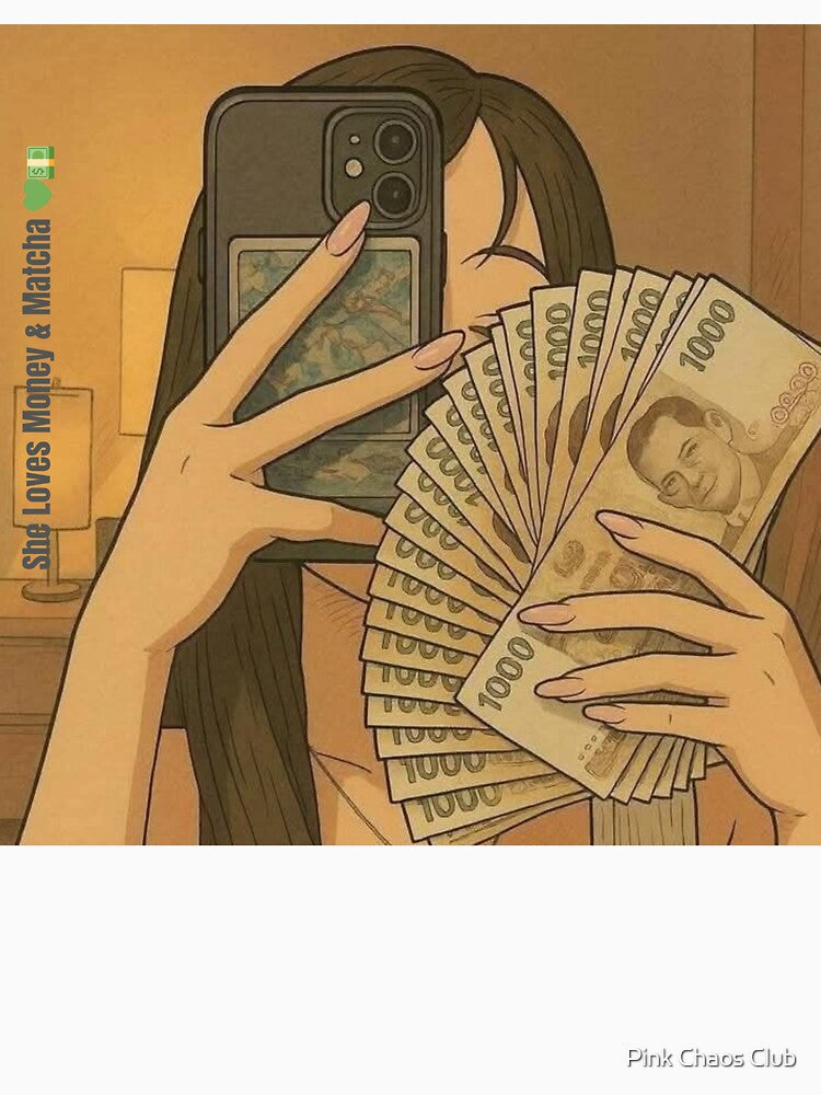 She Loves Money & Matcha ?? by     Pink Chaos Club
