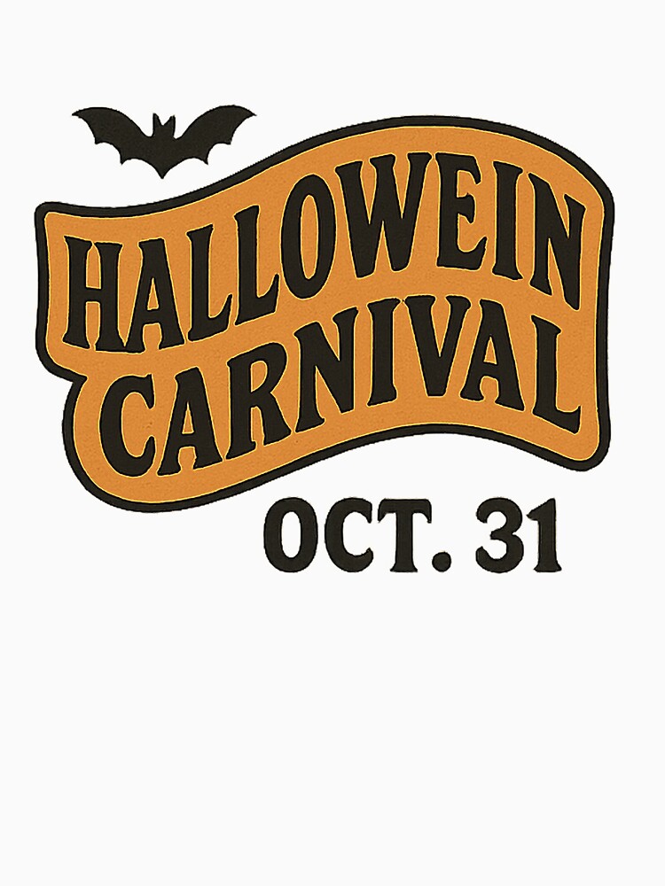 Vintage Halloween Carnival Sign – Retro October 31 Graphic for Stickers, Posters & Fall Decor by HAFIZ-DP