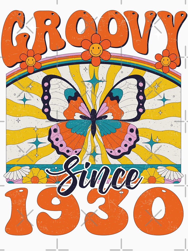 Groovy Since 1930 | 96th Birthday | Retro Groovy Birthday by Oddi-felixx
