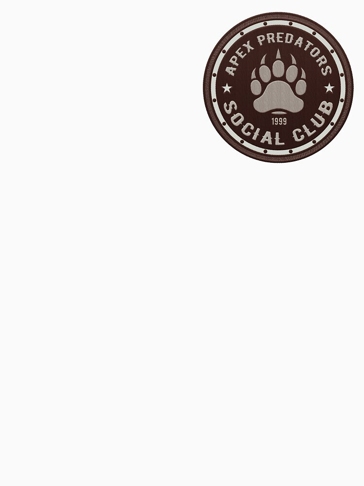apex predators social club badge - embroidery iron patch textured graphic artwork by hayrpictures