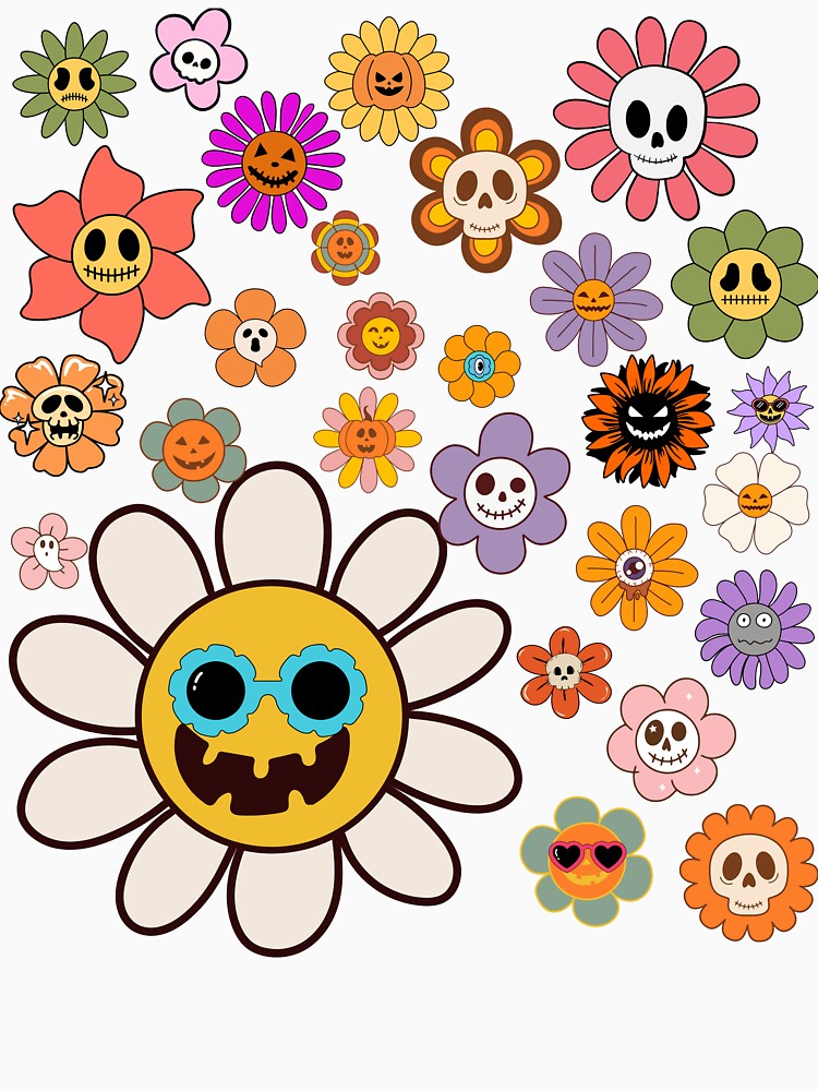Hippie Halloween Flowers Design by MoniaZ