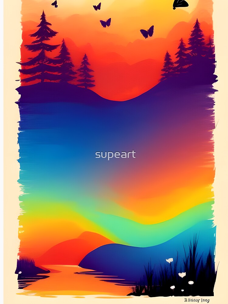 Shop Our High-quality Selection of Minimalist Landscape Butterfly Prints by supeart