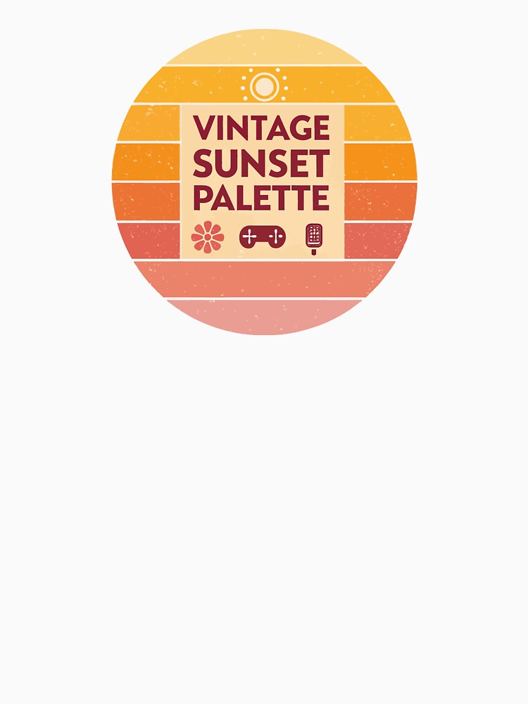 Vintage Sunset Palette Retro Circle Design by UNDESIGNS1614