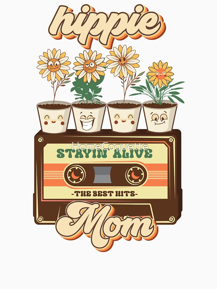 Mothers day plant  lover groovy cassette Retro Funny hippie mom by HomeCoquette