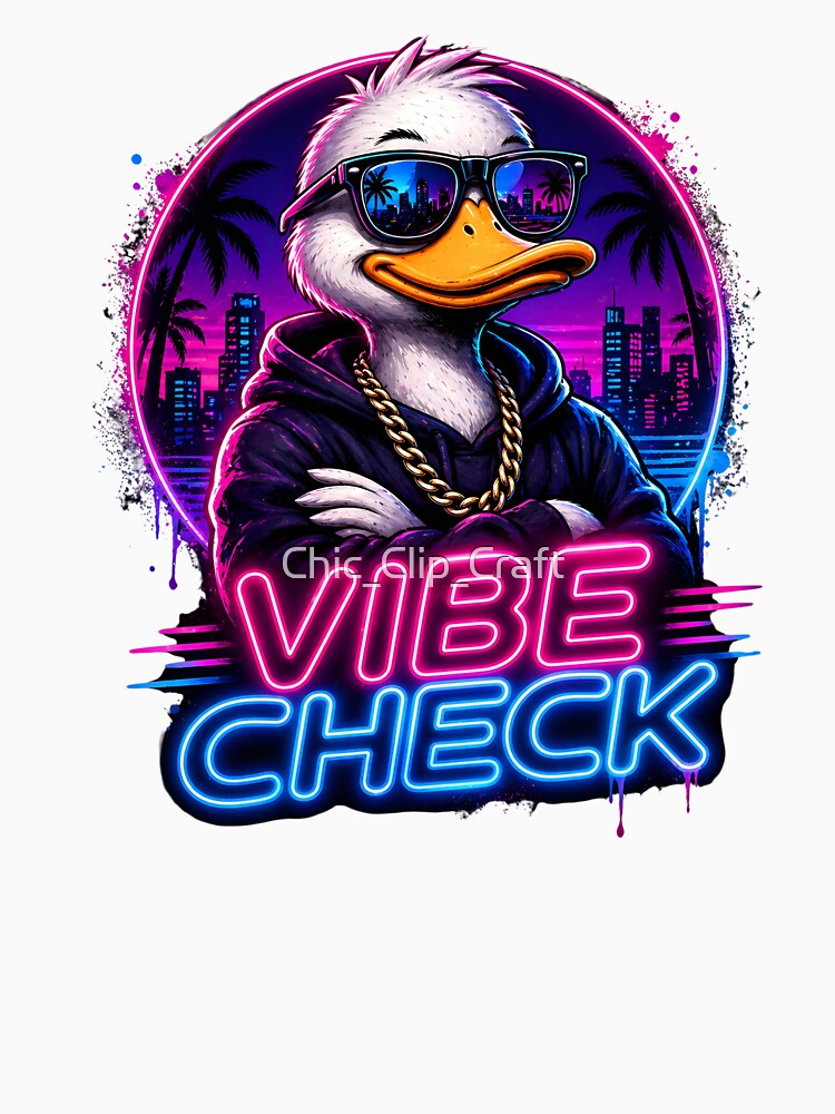 Vibe Check Neon City Duck by Chic_Clip_Craft