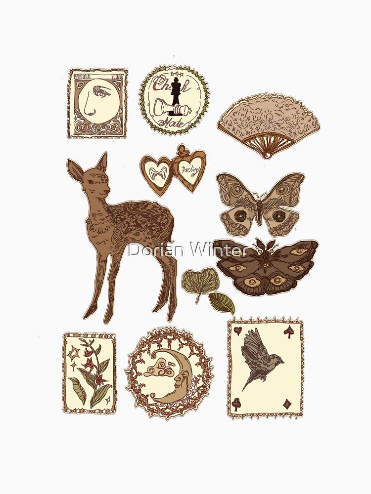 dusty fawn sticker collection by Dorian Winter