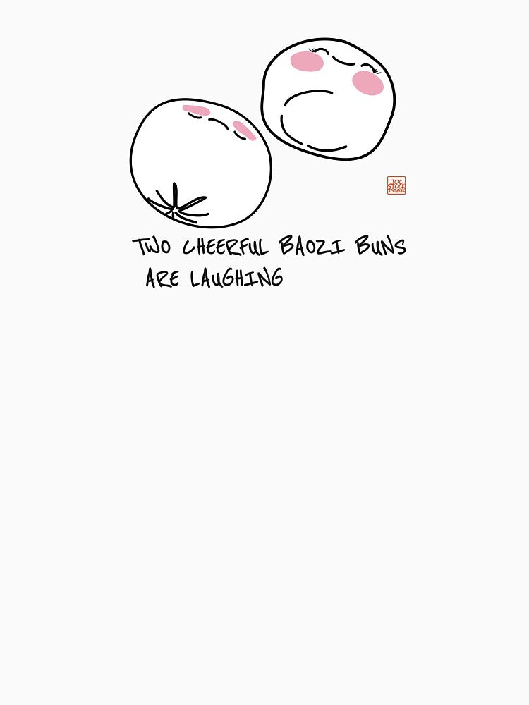 Cute Baozi Buns Sticker Kawaii Asian Food Minimalist by JOCSTOCK