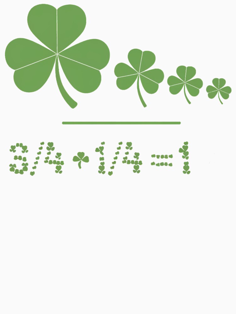Funny Shamrock Fraction St Patrick's Day Math Learning by Meme-shirt