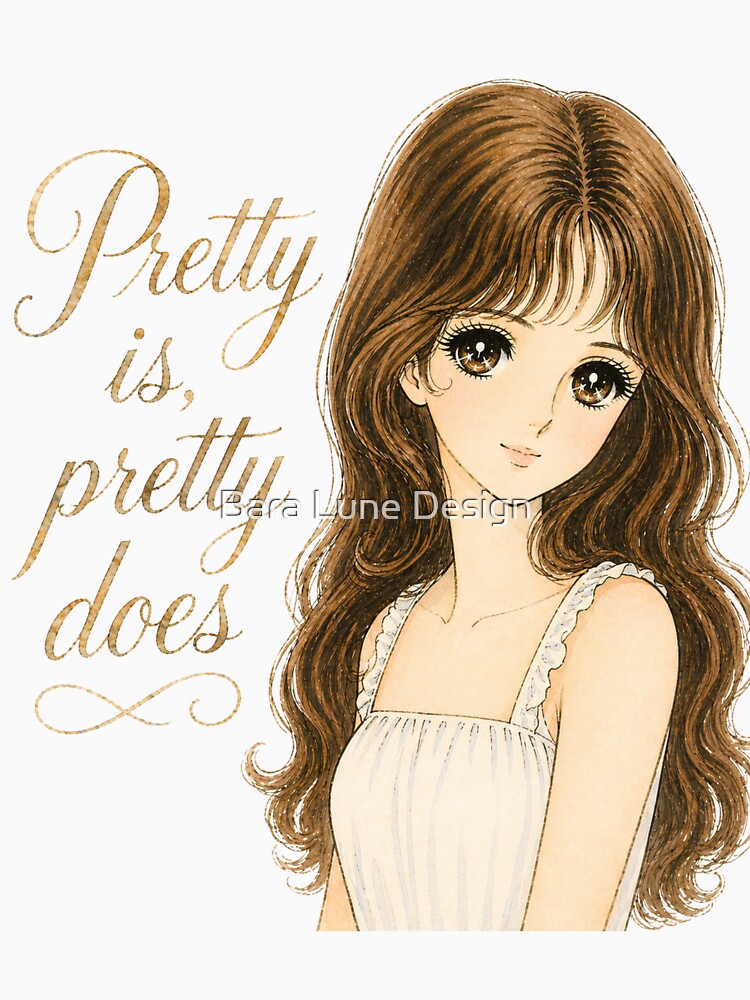 Pretty is, pretty does Vintage Anime Girl by Bara Lune Design