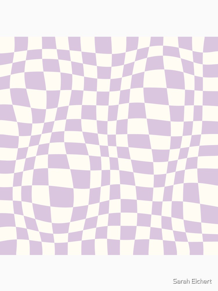 Y2K Danish Pastel Purple Checkerboard Pattern by Sarah Eichert