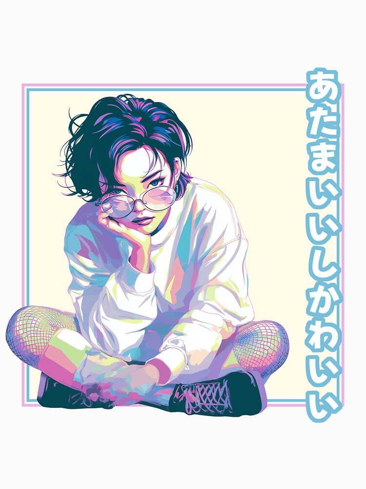 Anime Girl Smart and Cute Vaporwave by Kings-Graphics