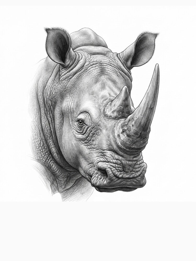 Powerful Rhino – Detailed Graphite Portrait by BoldConcept43