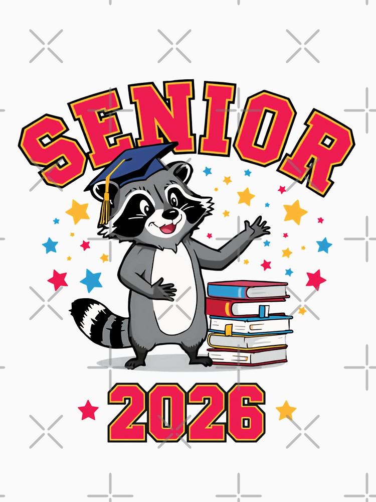 Senior 2026 Raccoon Graduation Class Of 2026 Student Graduate by JonesFlora2025
