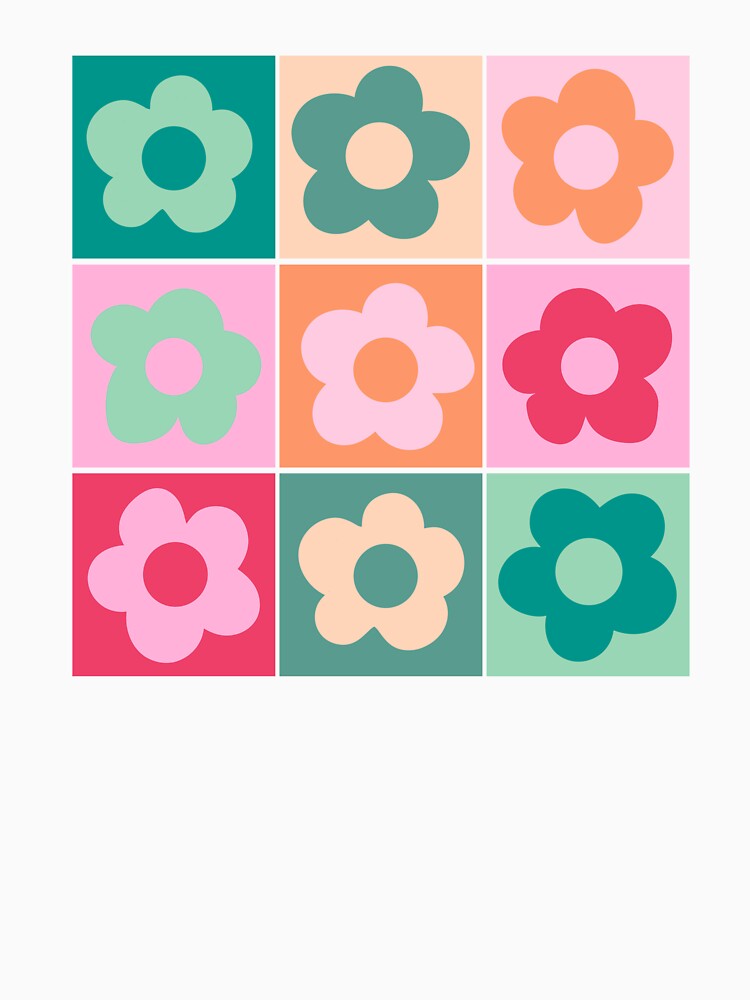 1970s retro floral pattern for the groovy flower child and cool plant mom. by SpringandHoney