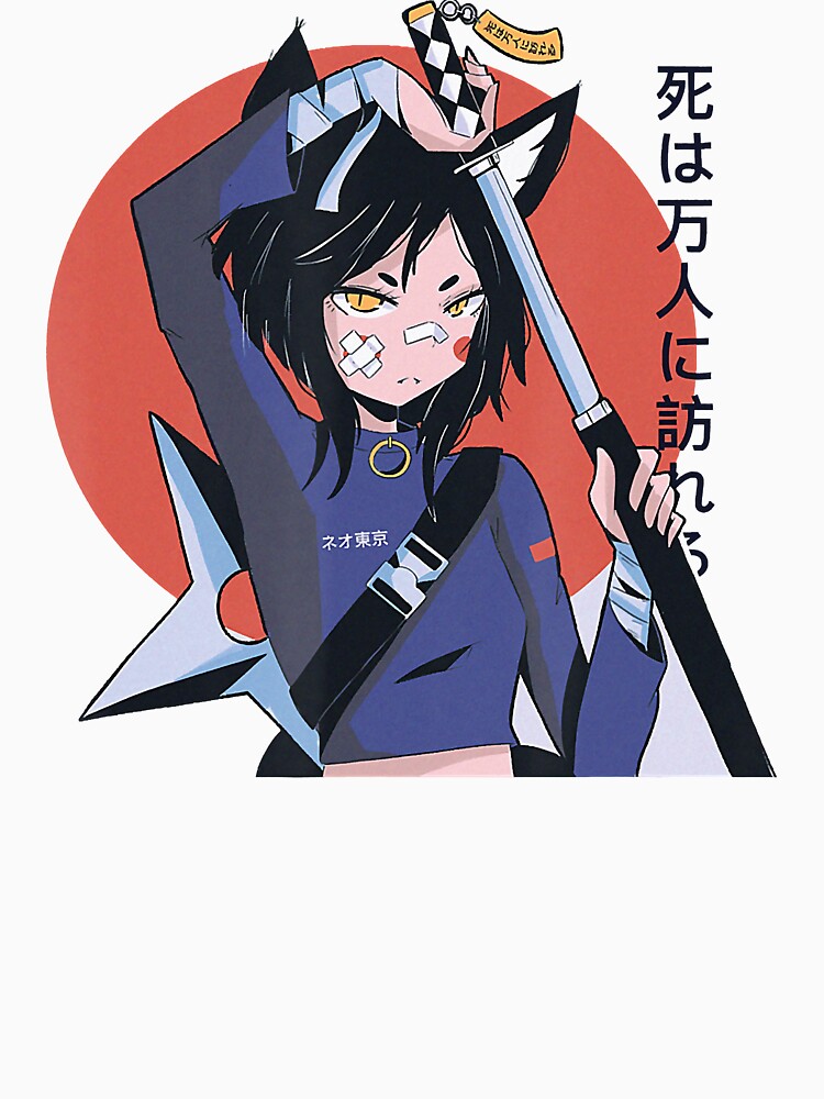 Aesthetic Kawaii Anime Girl Japanese Samurai Ninja Waifu by Jorisdebeys