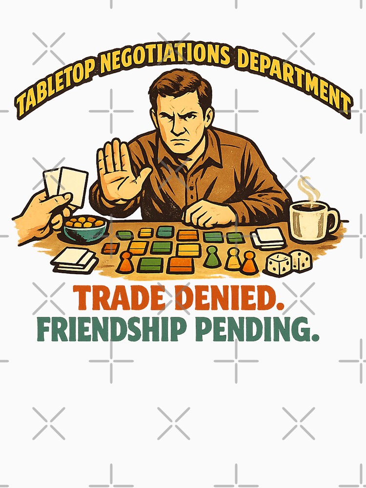 Tabletop Negotiations Department Funny Board Game Night by Concrete Coffee Studio