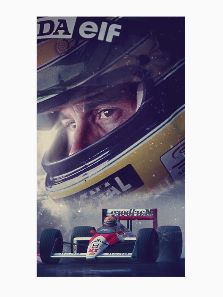 Wallpaper Illustration Ayrton Senna by TiniClothing555