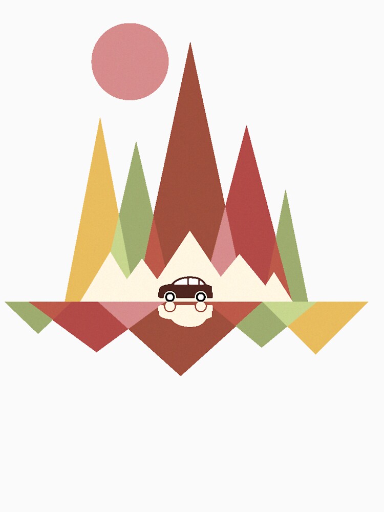 Clean Mountain Roadtrip – Retro Minimalist Design by Fran Studio