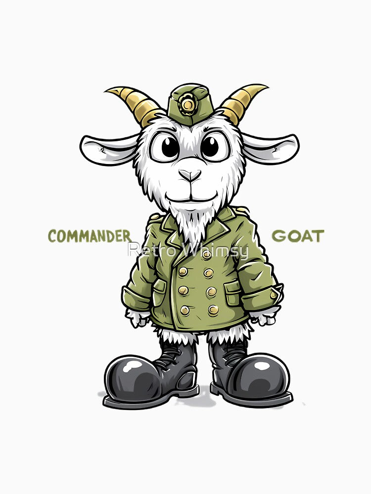 Goat in an Oversized Parade Uniform by Retro Whimsy