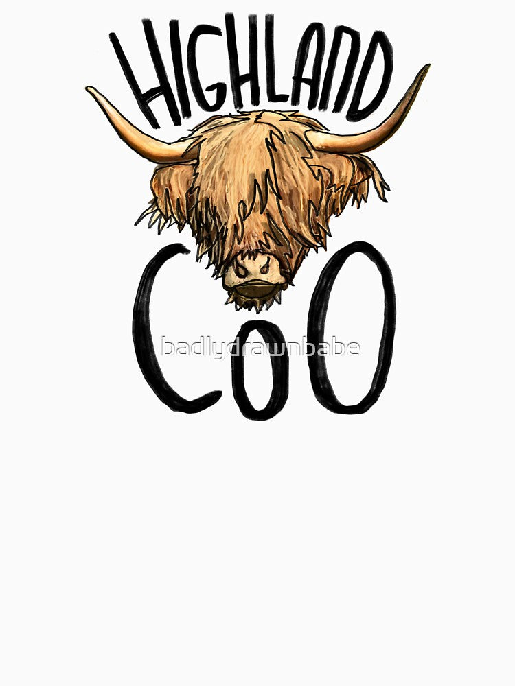 Highland coo, Scottish cow by badlydrawnbabe