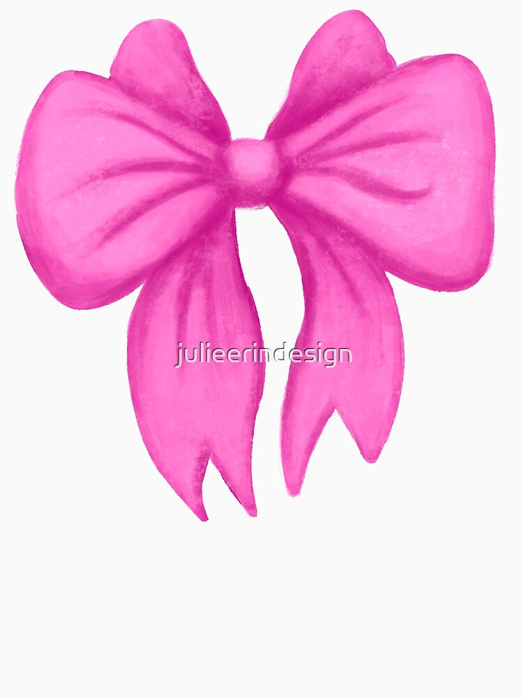 Coquette Aesthetic Pink Bow Pattern by Julie Erin Designs