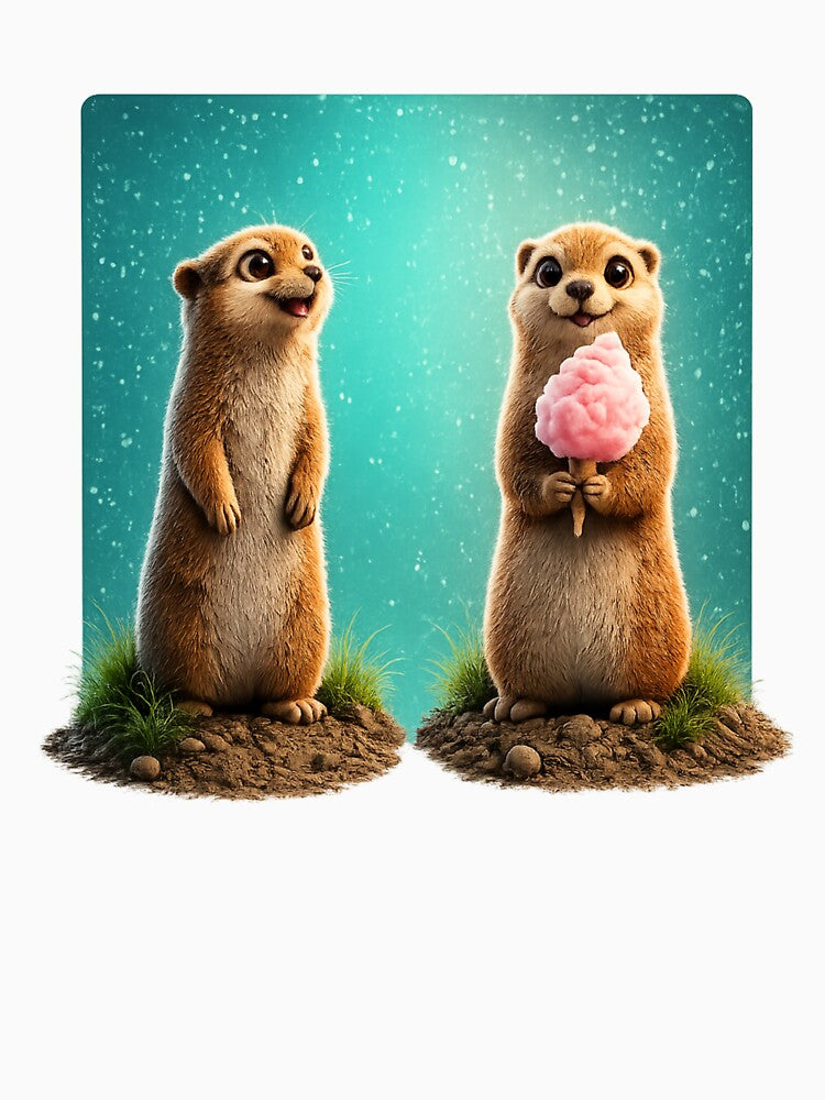 Cute Meerkats with Cotton Candy by LiMarchee