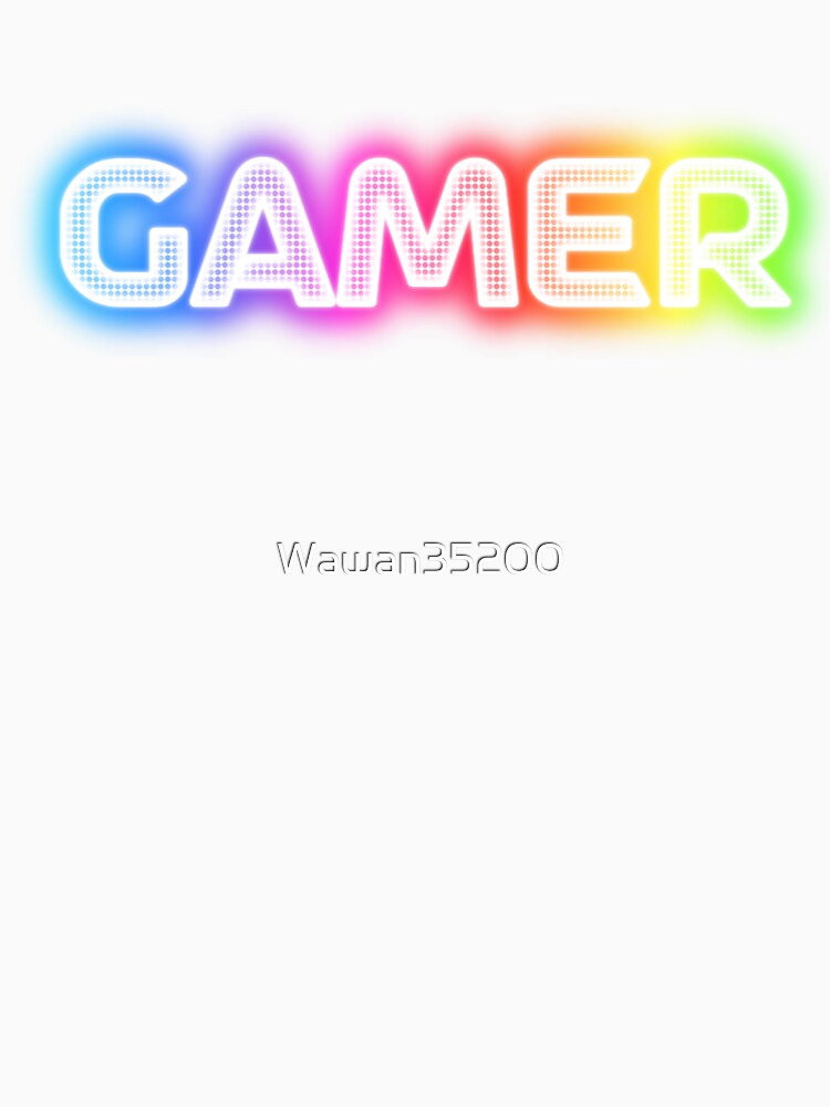 GAMER Neon Spectrum Typography by Wawan35200