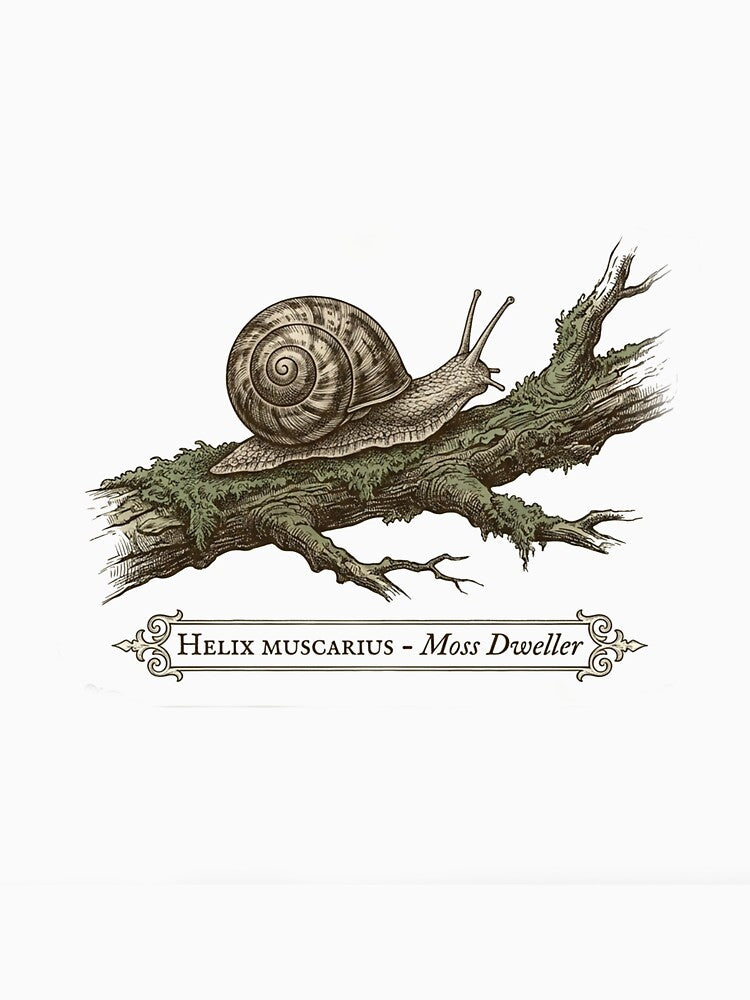 Antique Snail Specimen Illustration - Goblincore Naturalist Field Guide by FightStamp