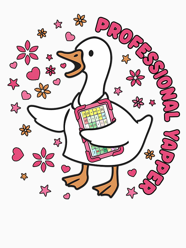Professional Yapper  Funny Goose With Aac Device Cute Communication Design For Slp Speech Therapy Assistant by rykerres